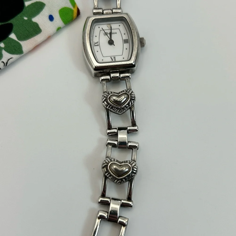 Brighton Essex Watch Rectangle Heart Links 8